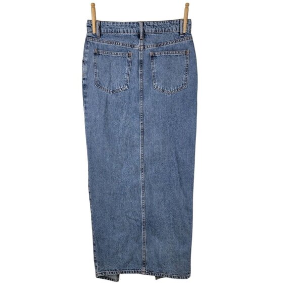 Lioness Barbie Split Maxi Denim Skirt Size XS 28" Waist High Front Slit Jean - Picture 3 of 5